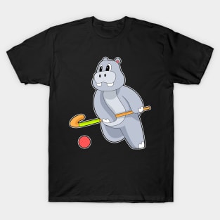 Hippo Hockey Hockey stick T-Shirt
